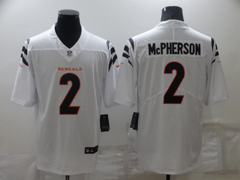 Men’s Cincinnati Bengals Evan McPherson #2 White Jersey
