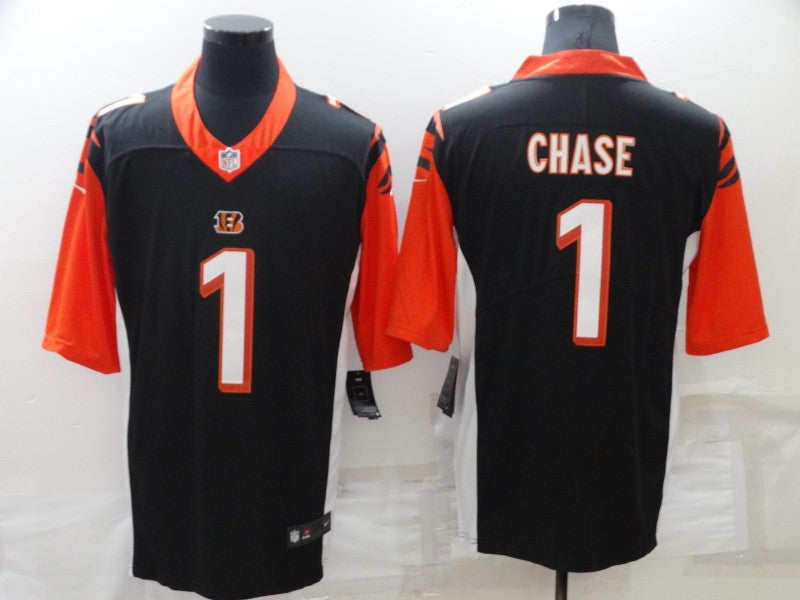 Men’s Cincinnati Bengals Ja’Marr Chase #1 Black Alternate Jersey