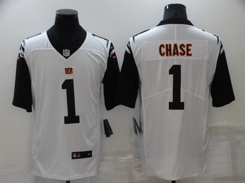 Men’s Cincinnati Bengals Ja’Marr Chase #1 White Alternate Jersey