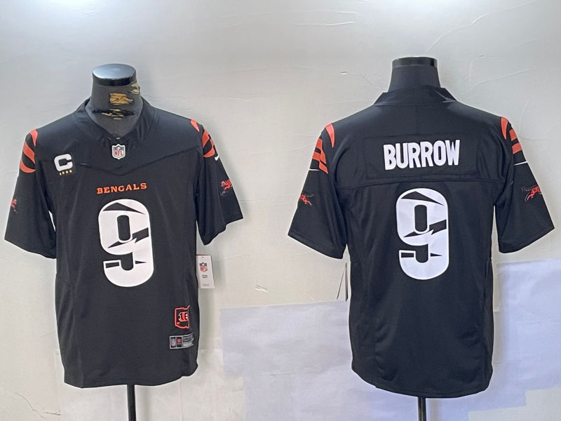 Men’s Cincinnati Bengals Joe Burrow #9 Black Vapor F.U.S.E. Limited Jersey