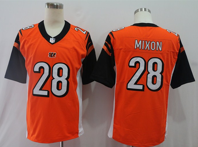 Men’s Cincinnati Bengals Joe Mixon #28 Orange Jersey