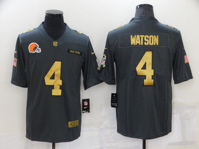 Men’s Cleveland Browns Deshaun Watson #4 Black Alternate Jersey
