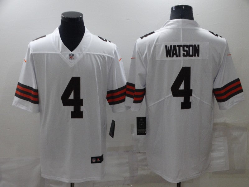 Men’s Cleveland Browns Deshaun Watson #4 White Jersey