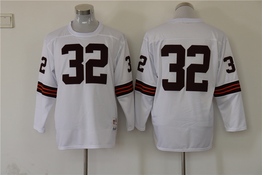 Men’s Cleveland Browns Jim Brown Mitchell & Ness White Legacy Jersey