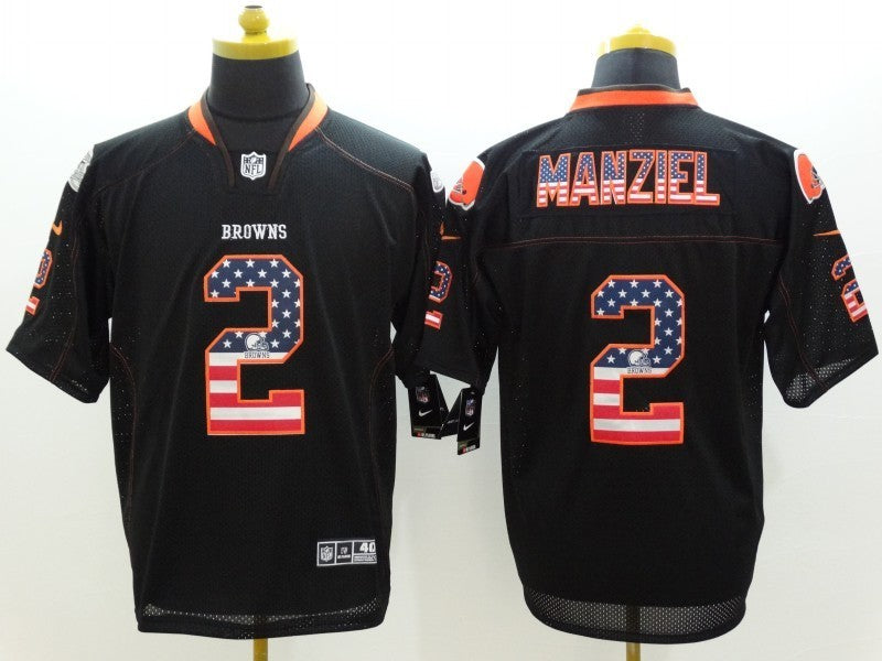 Men’s Cleveland Browns Johnny Manziel #2 Black Jersey