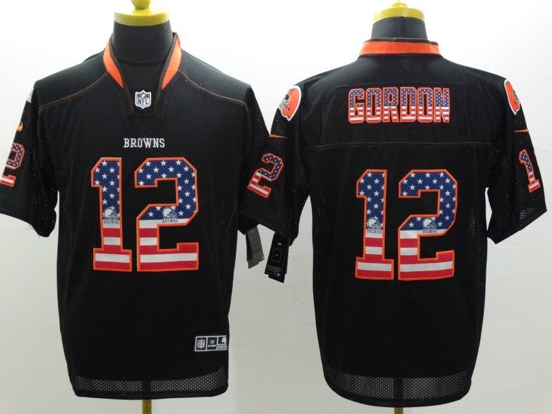 Men’s Cleveland Browns Josh Gordon #12 Black Jersey