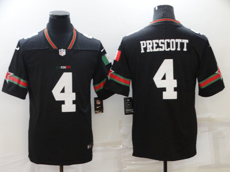 Men’s Dallas Cowboys #4 Dak Prescott Black Jersey
