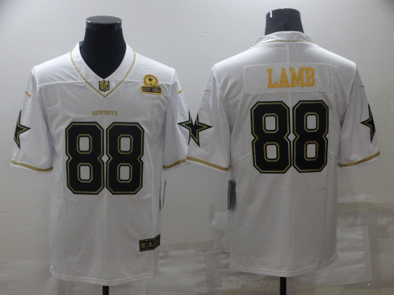 Men’s Dallas Cowboys #88 CeeDee Lamb White Jersey