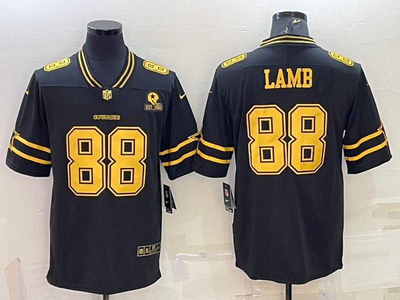 Men’s Dallas Cowboys CeeDee Lamb #88 Black Team Jersey