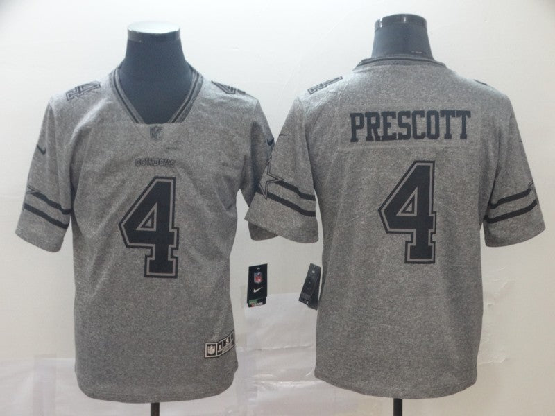 Men’s Dallas Cowboys Dak Prescott #4 Gray Alternate Jersey