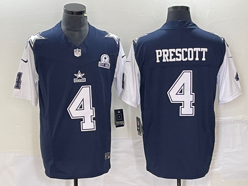 Men’s Dallas Cowboys Dak Prescott #4 Navy Legend Jersey