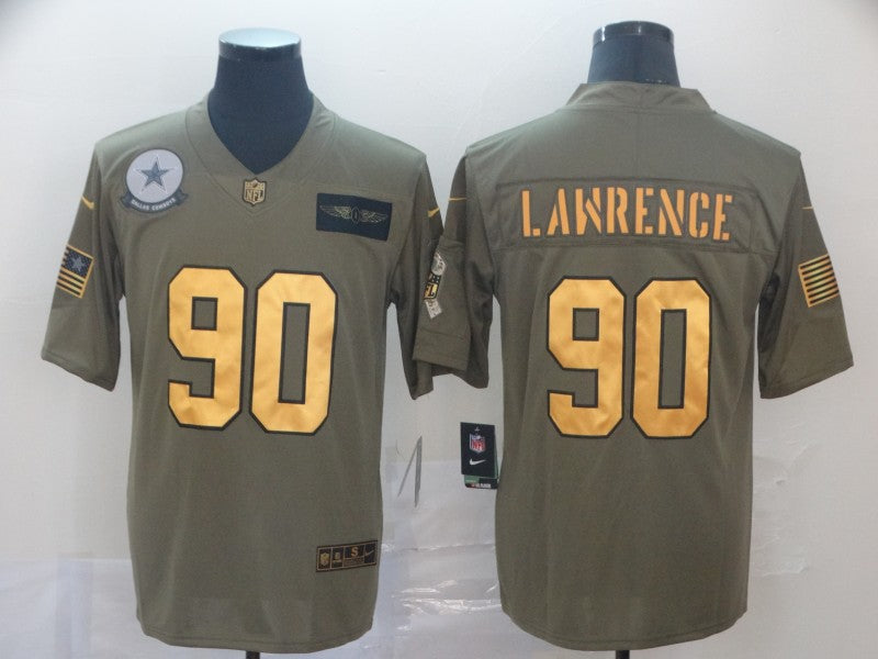 Men’s Dallas Cowboys DeMarcus Lawrence #90 Brown Jersey