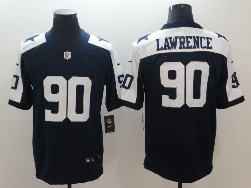 Men’s Dallas Cowboys DeMarcus Lawrence #90 Navy Alternate Jersey