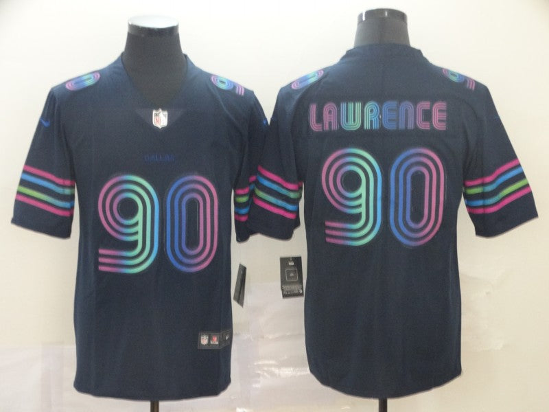 Men’s Dallas Cowboys DeMarcus Lawrence #90 Navy City Edition Jersey