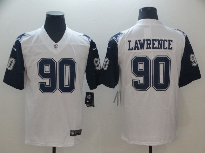 Men’s Dallas Cowboys DeMarcus Lawrence #90 White Jersey