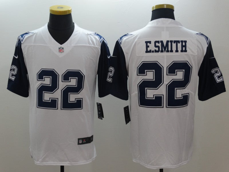 Men’s Dallas Cowboys Emmitt Smith #22 White Jersey