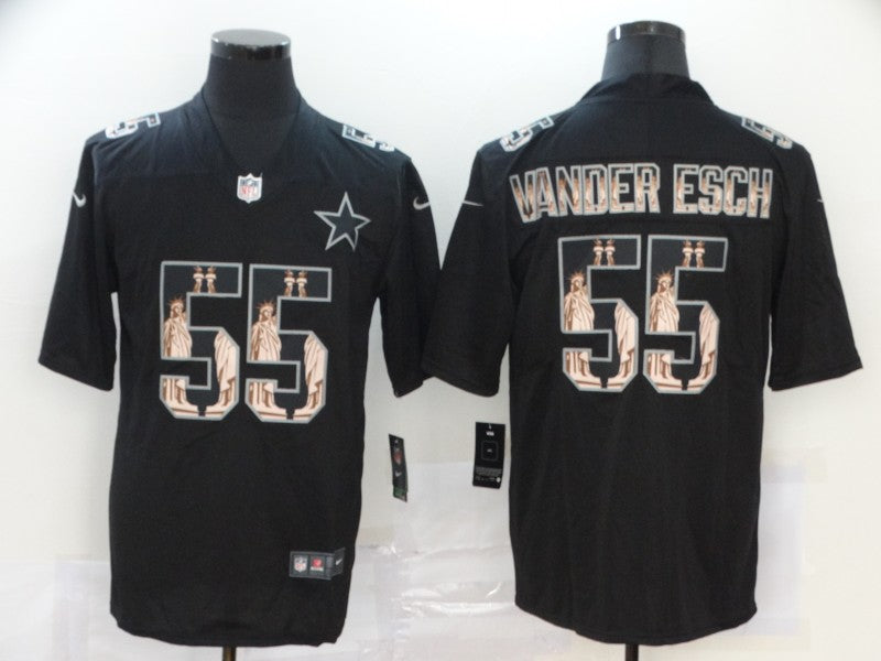 Men’s Dallas Cowboys Leighton Vander Esch #55 Black Jersey