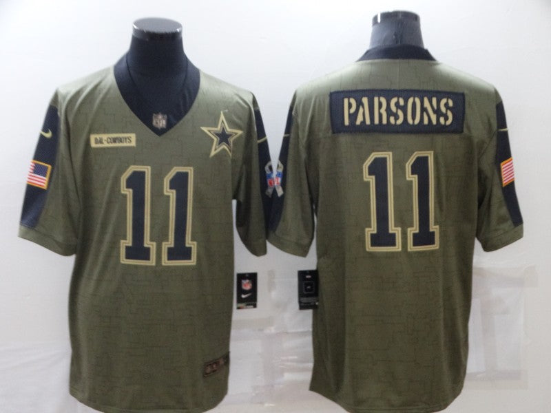 Men’s Dallas Cowboys Micah Parsons #11 Brown Jersey
