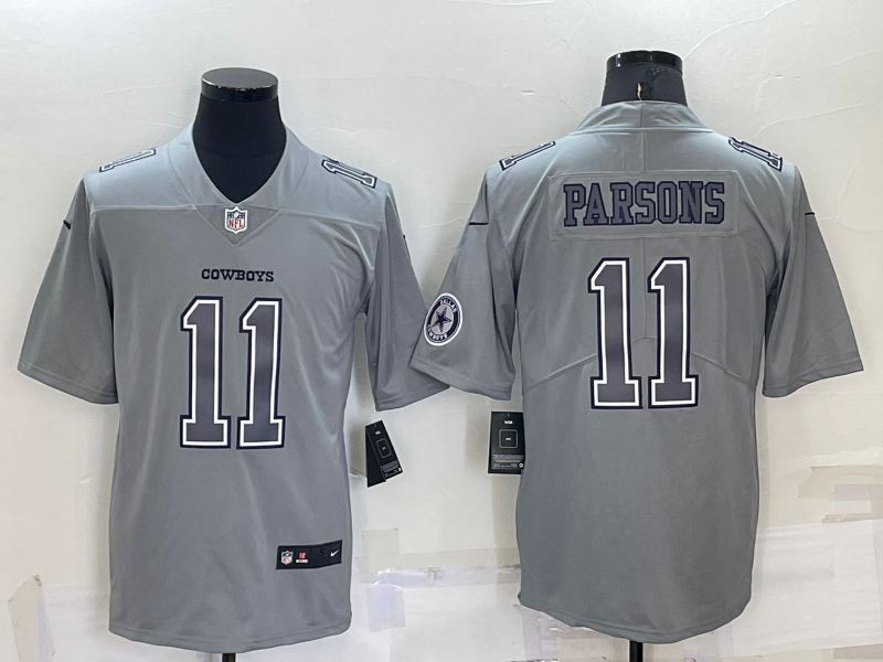 Men’s Dallas Cowboys Micah Parsons #11 Gray Atmosphere Jersey