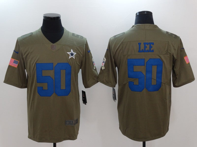 Men’s Dallas Cowboys Sean Lee #50 Brown Jersey
