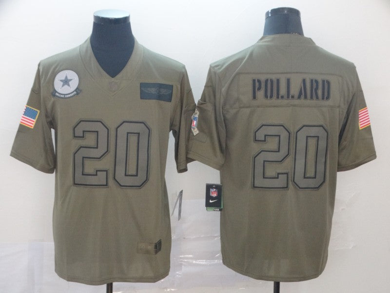 Men’s Dallas Cowboys Tony Pollard #20 Brown Jersey