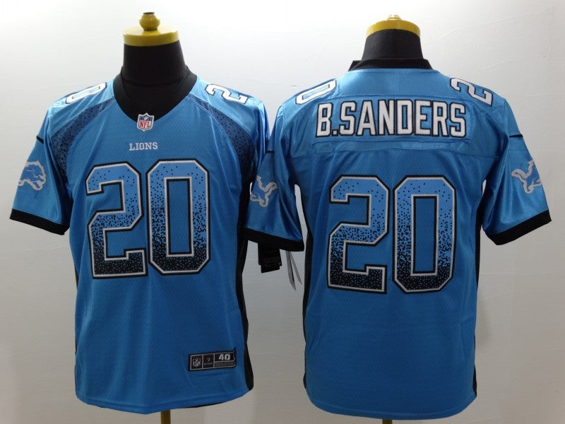 Men’s Detroit Lions Barry Sanders #20 Blue Jersey