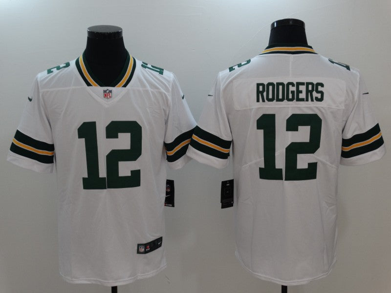 Men’s Green Bay Packers #12 Aaron Rodgers Away Jersey