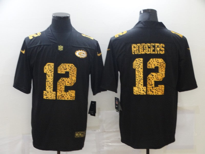 Men’s Green Bay Packers #12 Aaron Rodgers Black Jersey