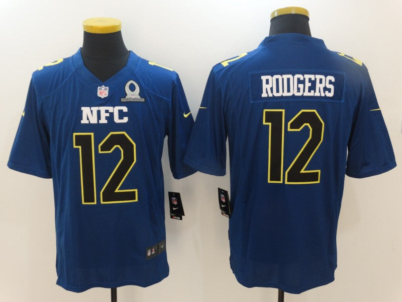Men’s Green Bay Packers Aaron Rodgers #12 Navy Jersey