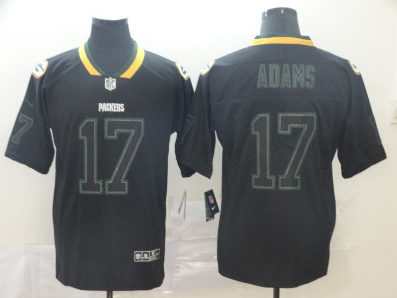 Men’s Green Bay Packers Davante Adams #17 Black Authentic Jersey