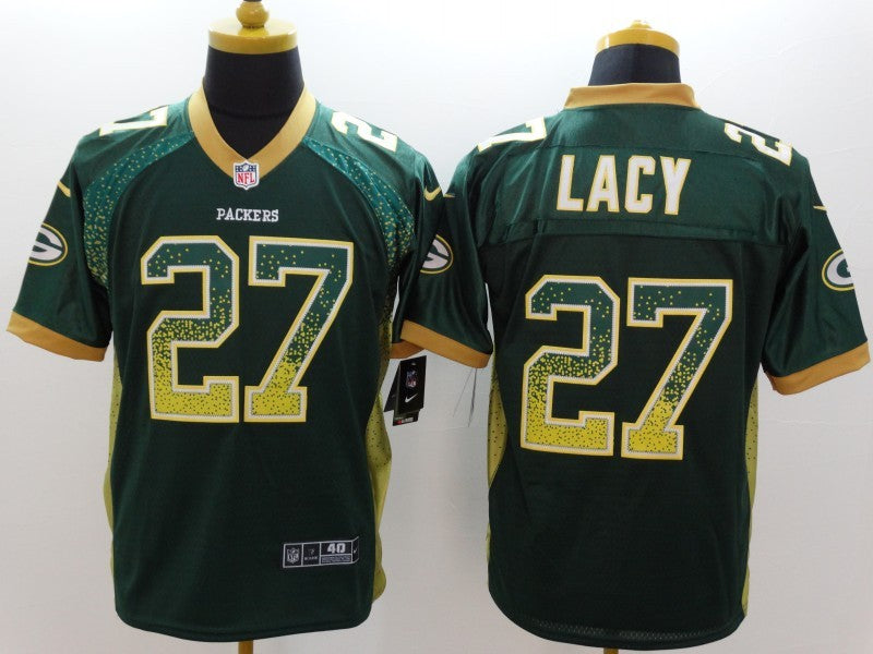 Men’s Green Bay Packers Eddie Lacy #27 Green Jersey