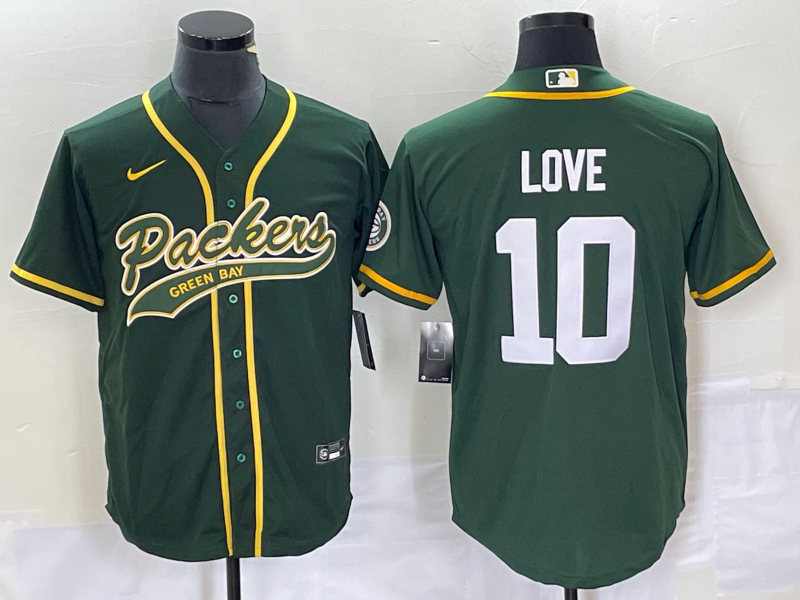 Men’s Green Bay Packers Jordan Love #10 Green Jersey Joint Edition