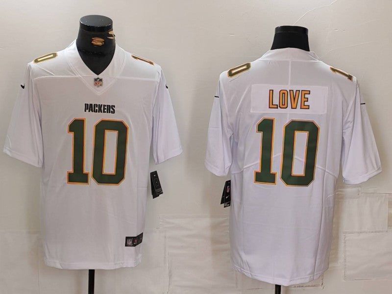 Men’s Green Bay Packers Jordan Love #10 White Jersey