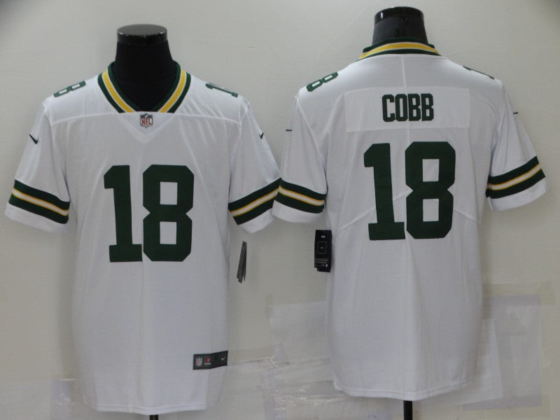 Men’s Green Bay Packers Randall Cobb #18 White Jersey