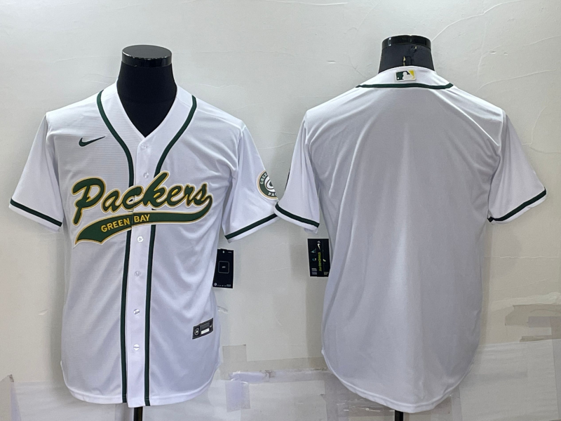 Men’s Green Bay Packers White Blank Jersey