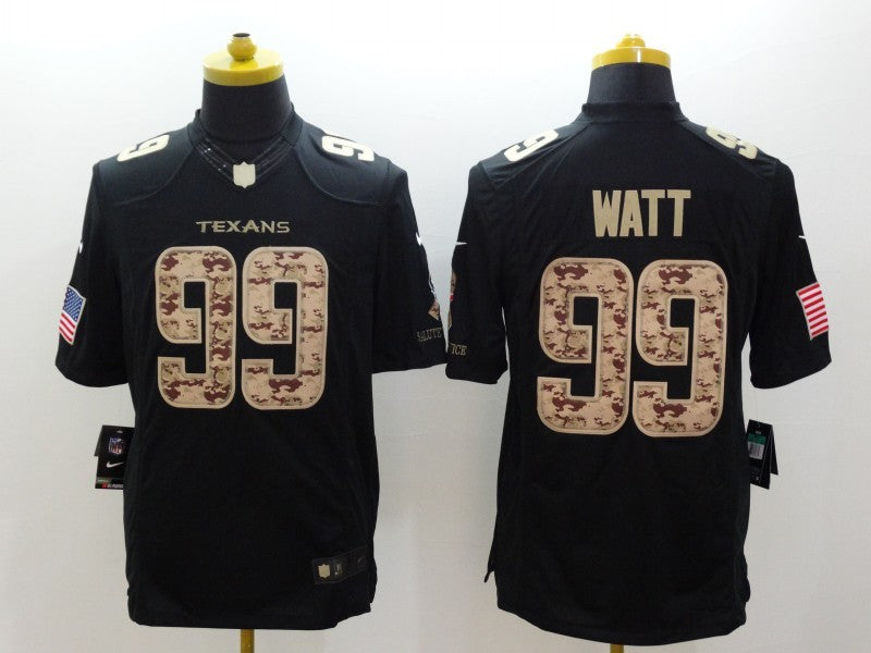 Men’s Houston Texans #99 J.J. Watt Black Authentic Jersey