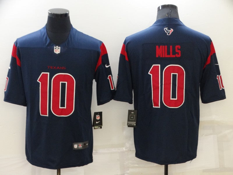 Men’s Houston Texans Davis Mills #10 Navy Jersey