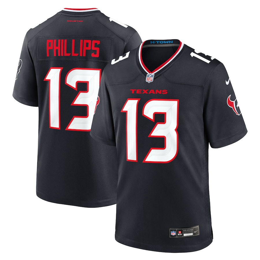 Men’s Houston Texans DelShawn Phillips #13 Navy Team Jersey