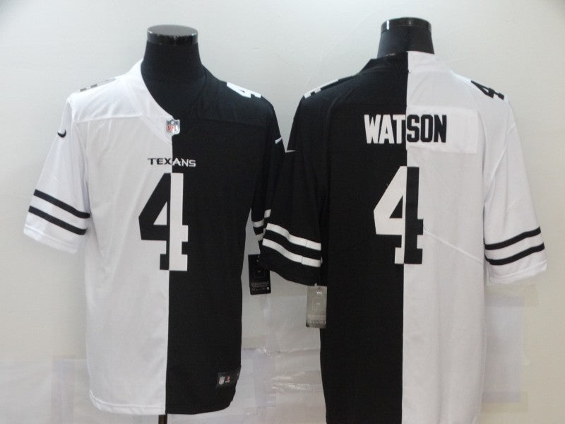 Men’s Houston Texans Deshaun Watson #4 Black/White Jersey