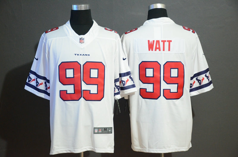 Men’s Houston Texans J.J. Watt #99 White Authentic Jersey
