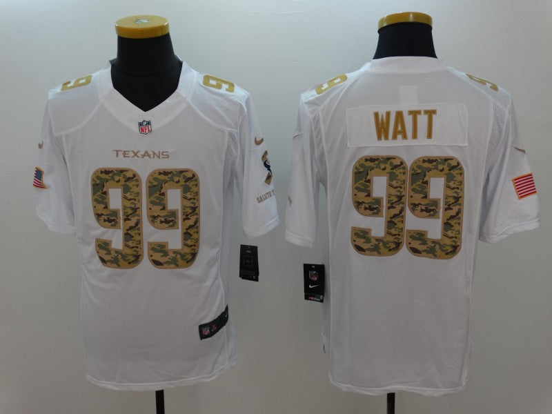Men’s Houston Texans J.J. Watt #99 White Jersey
