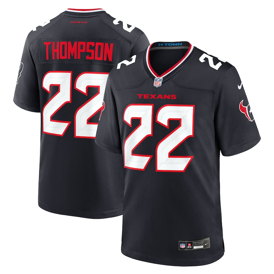 Men’s Houston Texans Josh Thompson #22 Navy Team Jersey