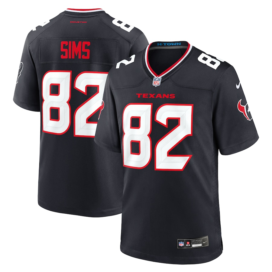 Men’s Houston Texans Steven Sims #82 Navy Team Jersey