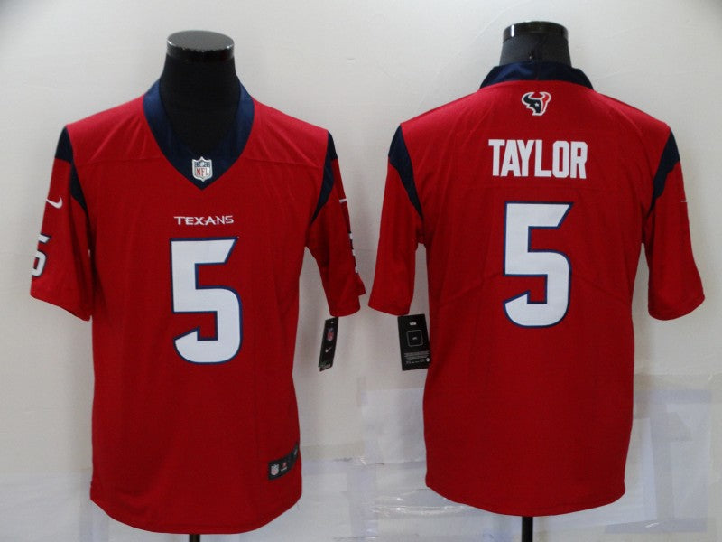 Men’s Houston Texans Tyrod Taylor #5 Red Jersey
