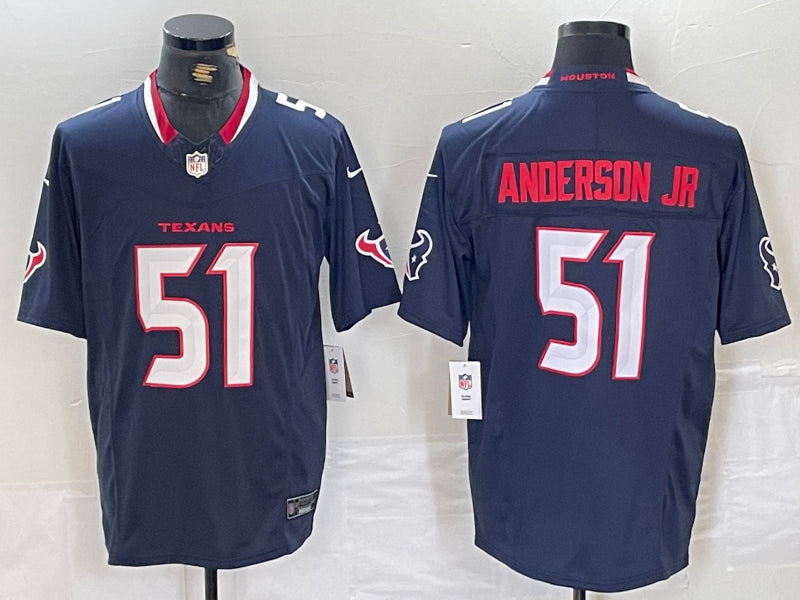 Men’s Houston Texans Will Anderson Jr. #51 Navy Jersey
