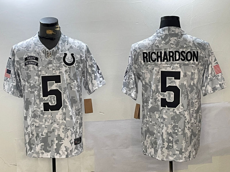 Men’s Indianapolis Colts Anthony Richardson #5 Arctic Camo 2024 Salute to Service Limited Jersey