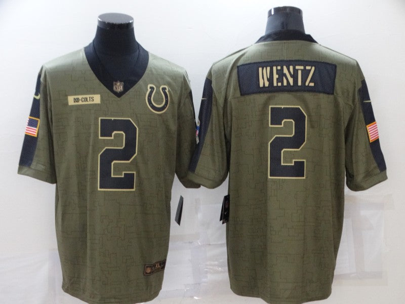 Men’s Indianapolis Colts Carson Wentz #2 Brown Jersey
