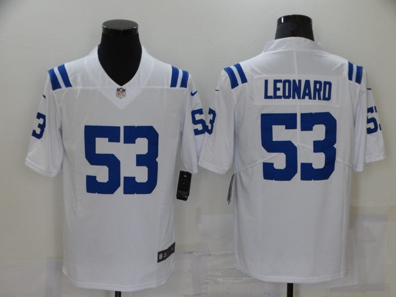 Men’s Indianapolis Colts Shaquille Leonard #53 White Jersey