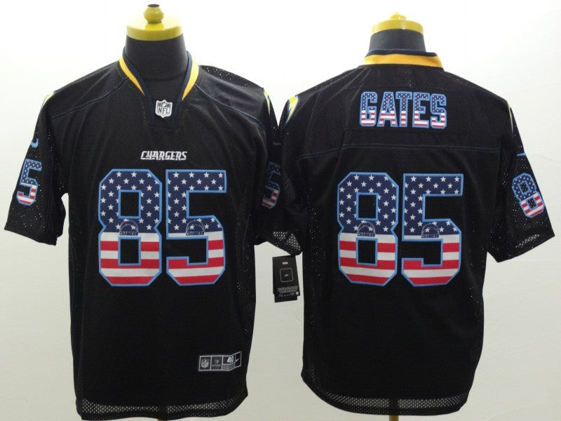Men’s Los Angeles Chargers Antonio Gates #85 Black Jersey