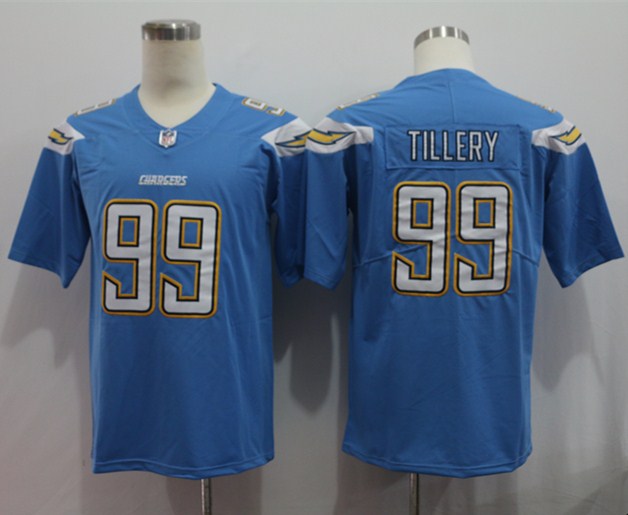 Men’s Los Angeles Chargers Jerry Tillery #99 Blue Jersey